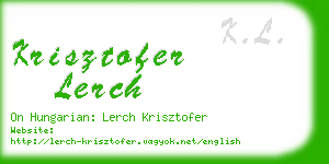 krisztofer lerch business card